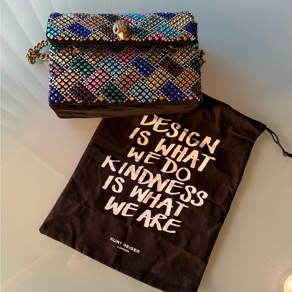 Kurt Geiger MEDIUM CRYSTAL KENSINGTON BAG - Picture 8 of 10